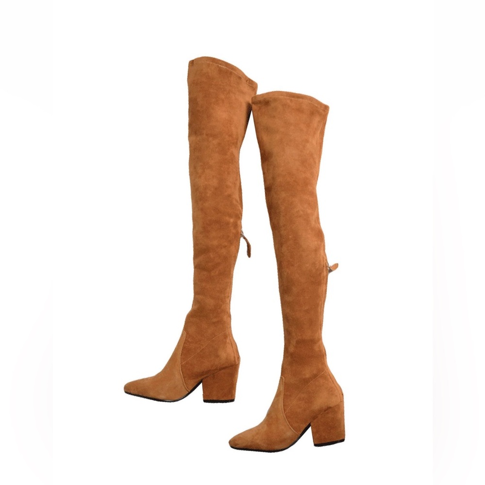 Goodnight macaroon boots brown over knee worn a couple times like new size 9